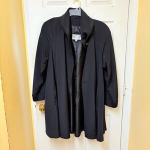 Gallery Elegant Black Trench Coat